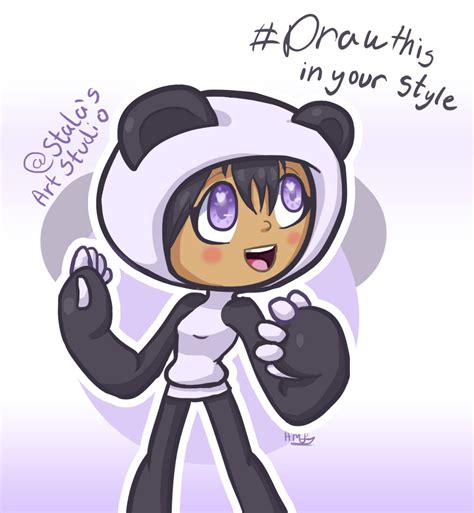 Purple Panda Girl Heres A Drawing For The