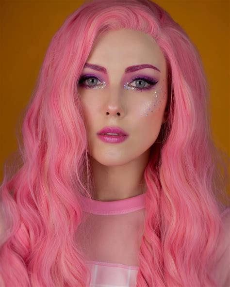 Blonde And Pink Hair Free Shipping Synthetic Lace Front Wig