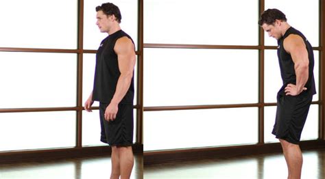 Standing Pelvic Tilt Engage Core Muscles Exercise Guide