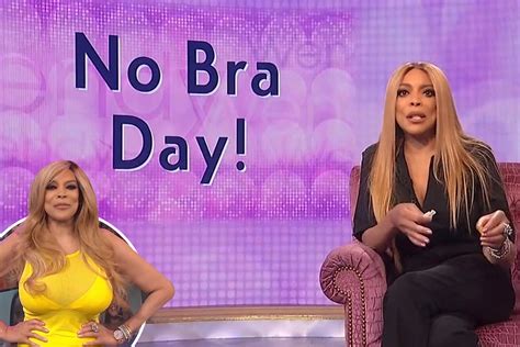 busty wendy williams admitted she doesn t wear a bra to work but puts one on for show as she
