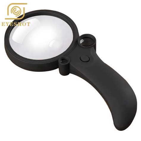 Handheld Magnifying Glass With Led And Uv Light 4 Acrylic Lenses 2 5x 4 5x 25x 55x Lightweight