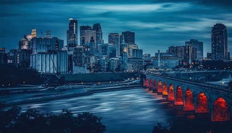 Downtown Minneapolis At Night By Dan Anderson Freelance Photographer