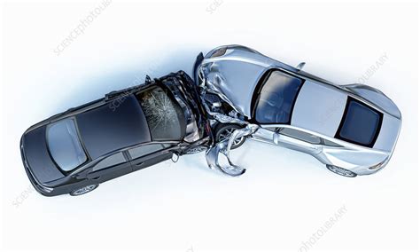 Two Cars Crashed In Accident Illustration Stock Image F