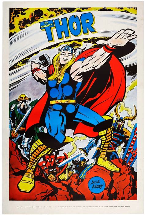 Complete with mjölnir and led zepplin's immigrant song the video is great. Cap'n's Comics: The Mighty Thor Marvelmania Poster by Jack ...