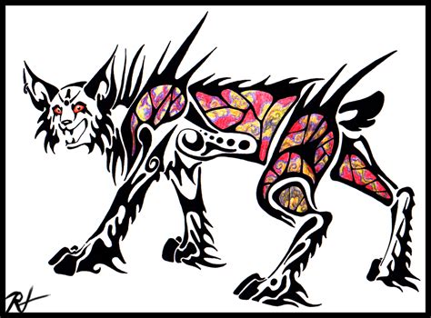 Angel Winged Lynx Tattoo Design