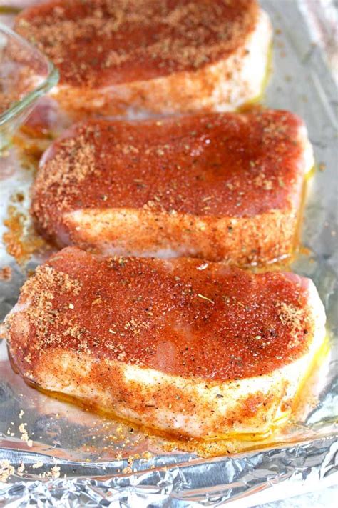 When i first shared this. Pork Chops seasoned with a dry rub on a sheet pan. | Baked ...