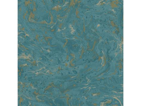 Grandeco Life Marble Wallpaper Teal Gold