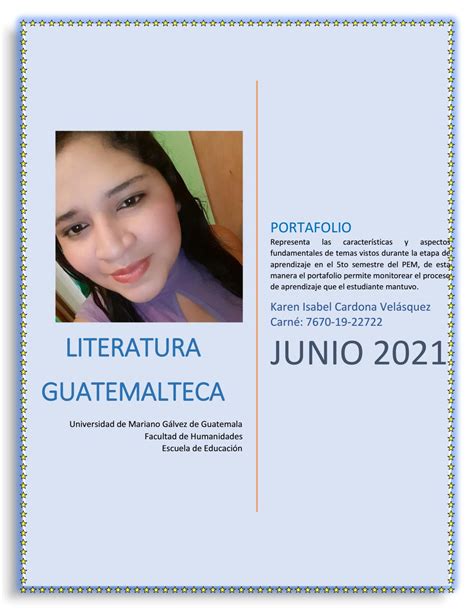 Portafolio Literatura Guatemalteca E Hispanoamericana By KAREN ISABEL CARDONA VELASQUEZ Issuu