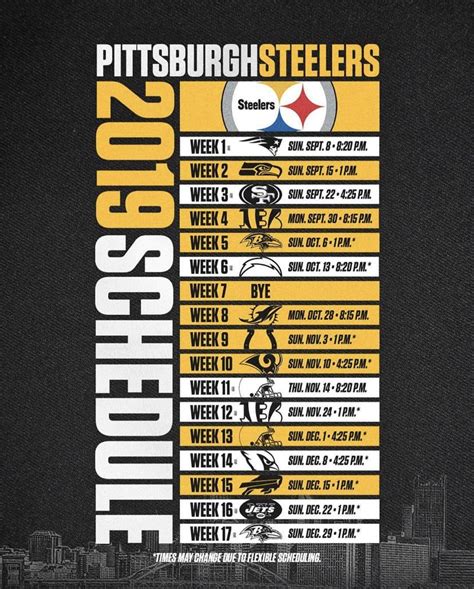 Steelers Printable Schedule Customize And Print