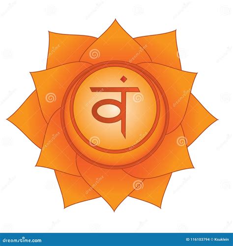 Svadhisthana Sexual Second Sacral Chakra Symbol Stock Vector Illustration Of Isolated Sign