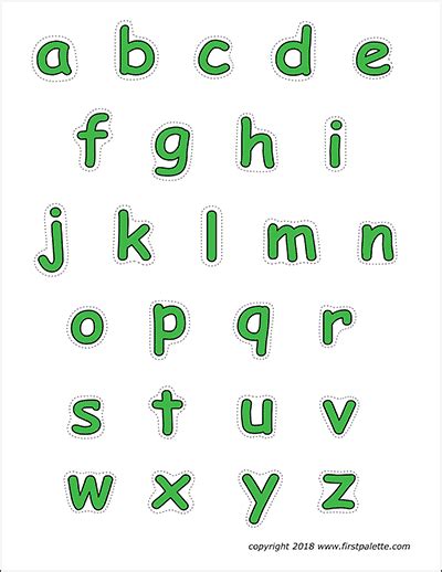 ❤ print free files here: Alphabet Lower Case Letters | Free Printable Templates & Coloring Pages | FirstPalette.com