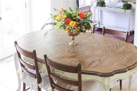 You have the option to paint or stain veneer pieces. How to Refinish a Dining Table - Shades of Blue Interiors