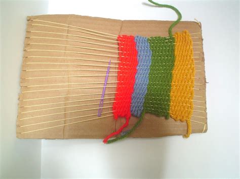 Lessons From The Art Room Weaving On A Cardboard Loom