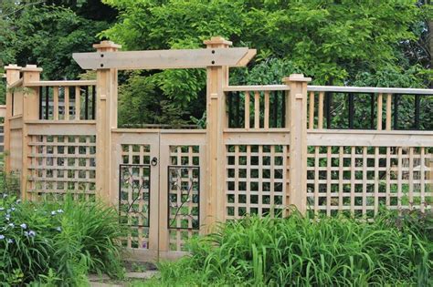 Lanark Cedars Victorian Trellis Fence With Custom Jailbar Lattice All