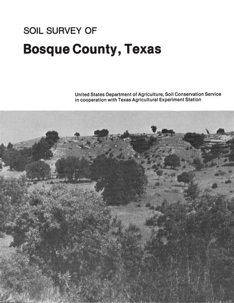 Soil Survey Of Bosque County Texas Page Front Cover The Portal To
