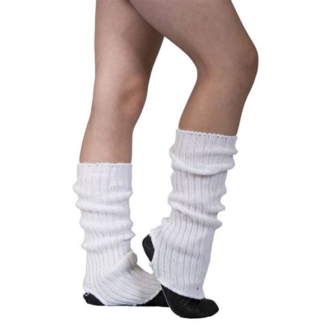 White Stirrup Leg Warmers 40cms Leg Warmers Legs Warmers