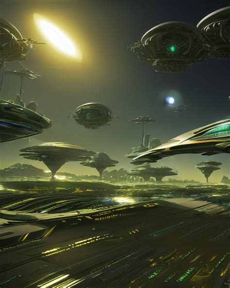 Krea Solarpunk Space Ship Futuristic Utopia Scifi Green Plants