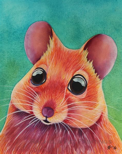 Watercolor Mouse Painting Field Mouse Art Watercolor Art Print