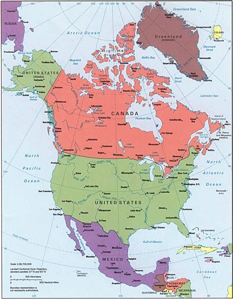 Printable North American Map
