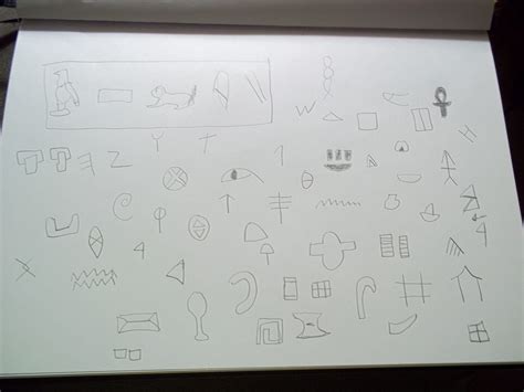Egyptian Hieroglyphics · A Drawing · Drawing On Cut Out Keep