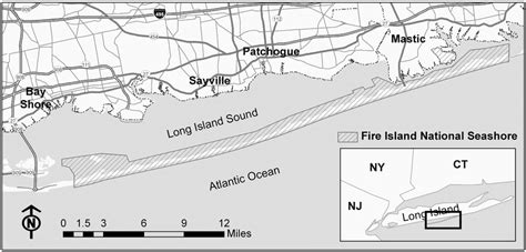 Map Of Fire Island National Seashore Download Scientific Diagram