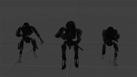 humanoid army and police robot free 3d model rigged cgtrader