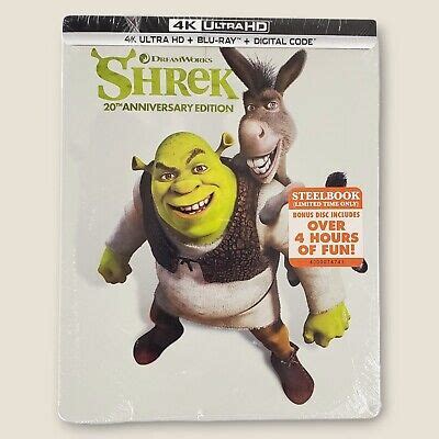 Shrek 20th Anniversary Edition Steel Book 4K Ultra HD Rare OOS