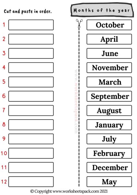 Months Of The Year Activities Pdf Printable And Online Worksheets Pack