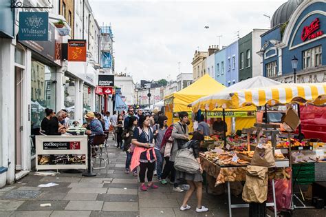 The main market day for antiques is saturday. Portobello Road Market, Notting Hill - The City Lane