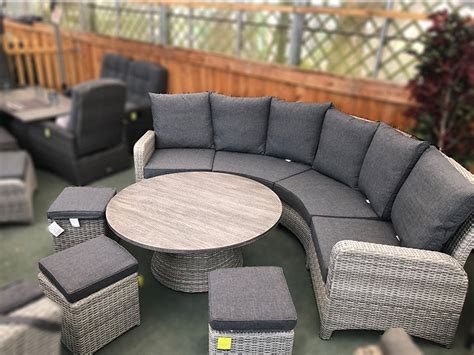 Check spelling or type a new query. Curved Rattan Sofa Set in Silver Grey - Sapcote Garden Centre