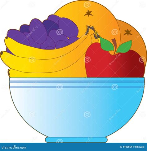 Fruit Bowl Stock Vector Illustration Of Nutrition Grapes 1408854