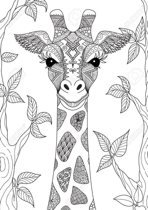 Giraffe Coloring Pages Mandala Coloring Books Adult Coloring Book