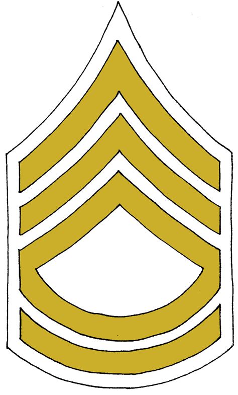 Army E 7 Sergeant First Class Gold Army Ranks Military Ranks Army