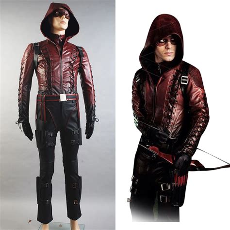 Arrow Season 3 Red Arrow Roy Harper Arsenal Red Cosplay Costume Full