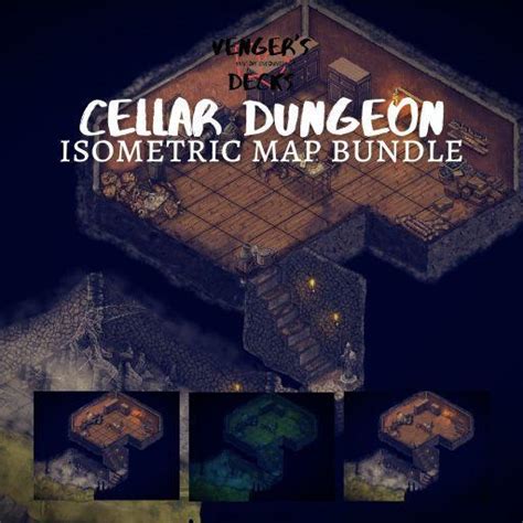 Cellar Dungeon Isometric Battle Map Roll20 Marketplace Digital Goods