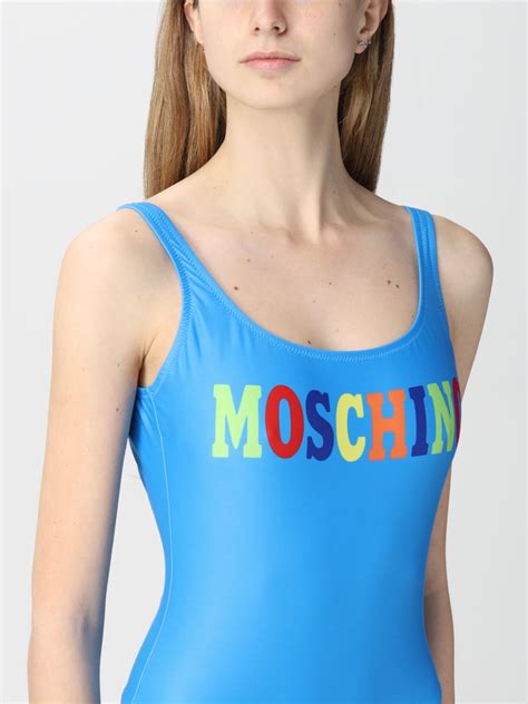 Moschino Couture Outlet One Piece Swimsuit Turquoise Moschino
