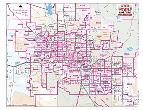 Phoenix Arizona Zip Code Map Map