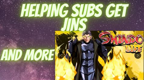 Helping Subs Get Jins And Other Stuff In Shindo Life Shinobi Life In Roblox YouTube