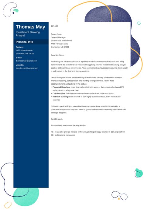 Investment Banking Cover Letter Examples And Templates 2023