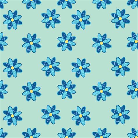 Blue Floral Design Pattern Royalty Free Vector And Images