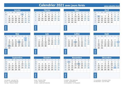 Jours Fériés 2021 En France Dates Et Calendriers