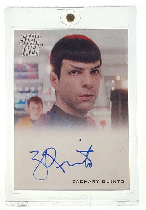 Lot 2012 Zachary Quinto Star Trek Spock Autographed