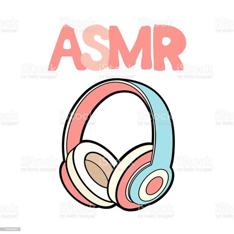 Ilustración De Asmr Auriculares Logotipo Aislado Vectorial Icono
