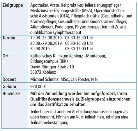 Tüv rheinland akademie gmbh in köln. Wundexperte: Basis-Kurs nach ICW / Bildungscampus Koblenz