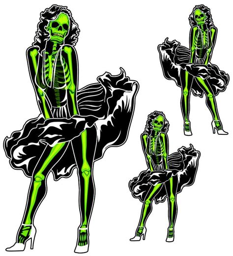 zombie monroe pin up decal lethal threat