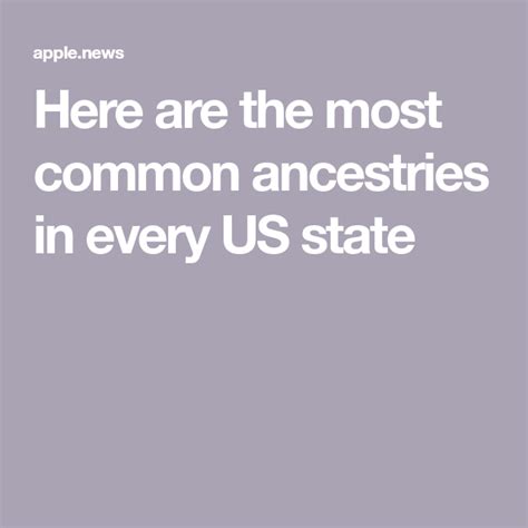Here Are The Most Common Ancestries In Every Us State — Business