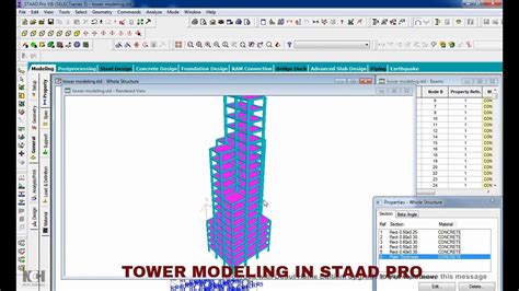 Sample Model To Demonstrate Modeling Capability In Staad Pro Tower