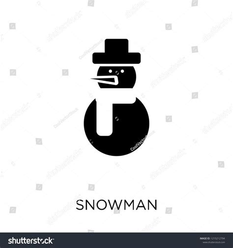 Snowman Icon Snowman Symbol Design From Winter Collection Simple