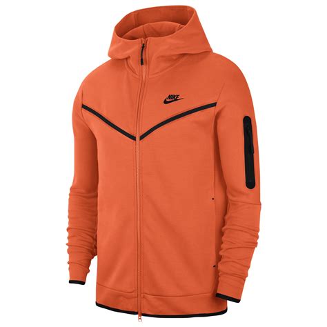 Nike Sportswear Tech Fleece Full Zip Hoodie Electro Orange For Men Lyst