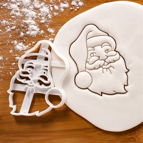 santa claus cookie cutter christmas biscuit cutters one of etsy